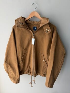 GAP Canvas Hooded Jacket in Tan